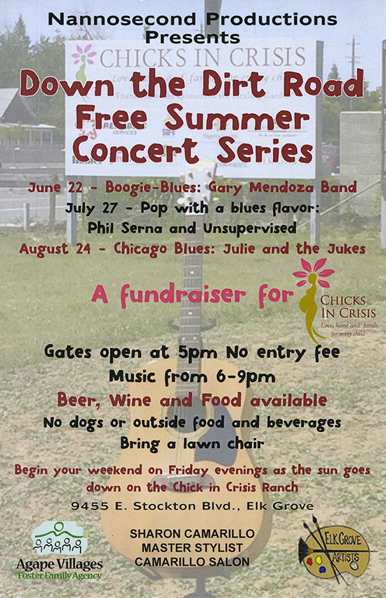 Free Summer Concert Series at Chicks In Crisis Living In Elk Grove
