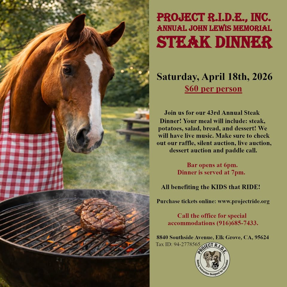 Annual Project Ride Steak Dinner Flyer